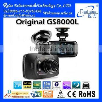 720P HD 4 Digital Zoom G-Sensor 2.7"display gs8000l manual car camera hd dvr