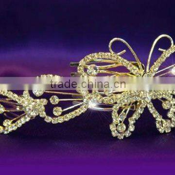 Bridal Wedding Butterfly Rhinestone Hair Comb CT1061