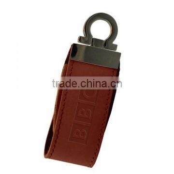 Elegant factory direct selling 1gb usb flash drive wholesale Brand Custom Leather Can be printed logo