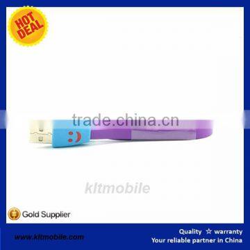 Transparent Smile USB Cable in Real Colors With Led photo-2