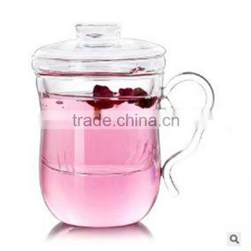 Heat Resistant New Design 360ml Borosilicate Glass Tea Cup/pot for Office With Creative Handle.in Stock. photo-3