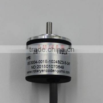 ok YUMO ISC3004 Diameter 30mm 1024 Pulse A B Z Phase Mini Solid Shaft Price Incremental Rotary Encoder