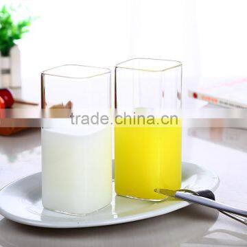 Wholesale 400ml clear glass water cup with OEM ODM ZB195