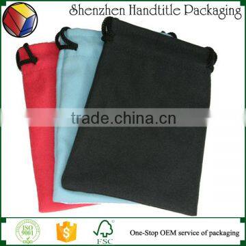 Screen Printing Velvet Pouch Logo Jewelry Pouch With Logo Gold Foil Stamping photo-2