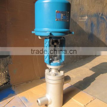 ss316 v-type PTFE welded gas control valve with electric