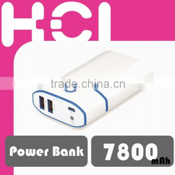 7800mAh Portable Mobile Battery USB Charger Power Bank for Mobile Phone