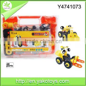 48pcs Education take apart car toy for 2014