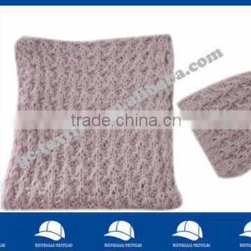 mohair fashion crochet neckwarmer&hat set