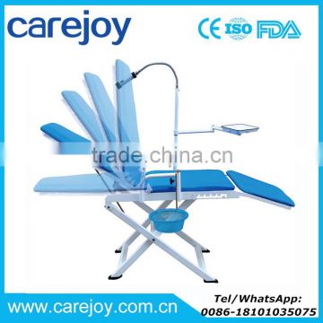 Carejoy Medical Portable Mobile Dental Chair unit with LED Cold Light Full Folding Chairs