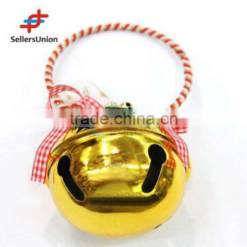 No.1 yiwu exporting commission agent wholesale christmas tree decoration golden big bell 16*18.5cm