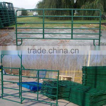 Heavy duty used corral panel for horse,strong steel pipe livestock fence for cattle,pipe livestock metal corral panel for horse