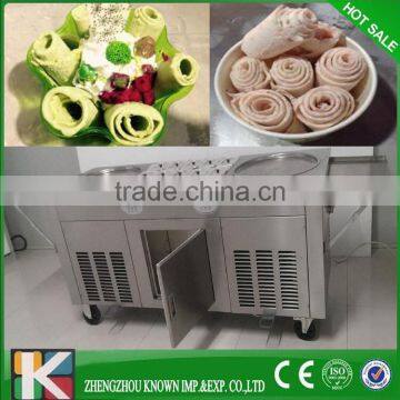 commercial hot sale cold pan ice pan fry fried ice cream machine(2+10)