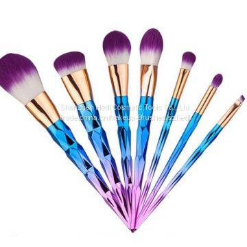 Pro collection cosmetic makeup brushes latest 7pcs unicorn brushes