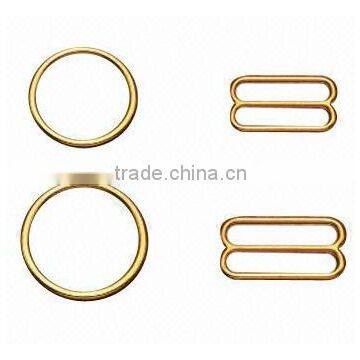 Gold alloy bra strap adjuster