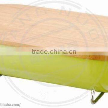 designer Bread box with bamboo lid