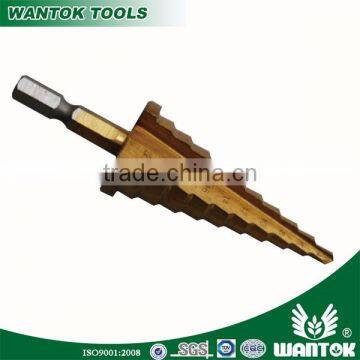 WT0303008 HSS 9341/M2 Titanium nitride coated step drill