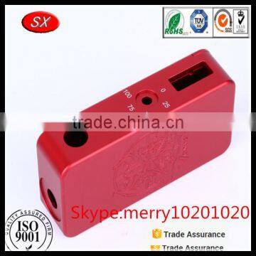 CNC Milling anodized aluminum enclosure with logo