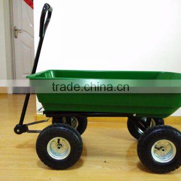 Gorilla Carts Lawn Tractor Attachments Heavy Duty Garden Poly Dump Cart 2 In 1 photo-3