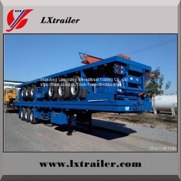 3 Axles 45Tons Flatbed Wood Logging Transport Semi Trailer