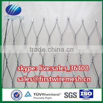 Hand made woven cable mesh price flexible stainless steel rope mesh netting