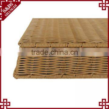 Functional Washable Plastic Wicker Rattan Display Basket for Fruit Storage photo-5