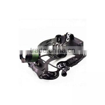 China factory selling led headlamp 2x18650 rechargeable li-ion batteries ultrabright XML-T6 LED headlamp