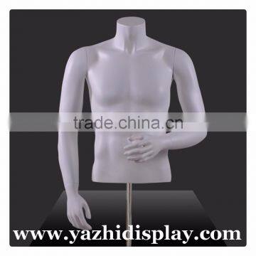 Male manenquin torso body forms metal base wiindow display