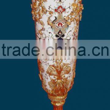 Elegant White Handicraft Ceramic Flower Receptacle With Lady Dancing photo-6