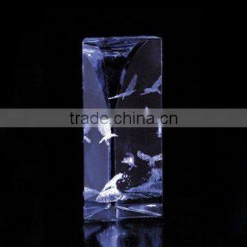 2016 vivid laser engraving crystal cube