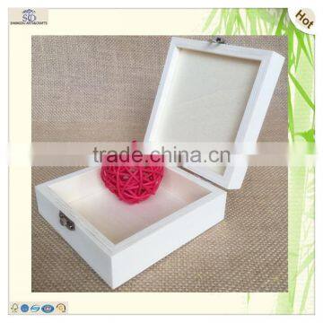 Cute Decorating Painted Square Wooden Chocolate Gift Box photo-3