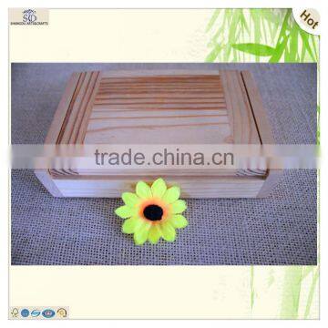 Recycled Plywood Paulownia Pine Foldable Wood Pill Box photo-3