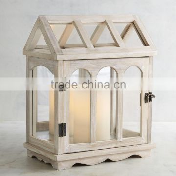 Creative Home Decorative Wooden White Table Lanterns