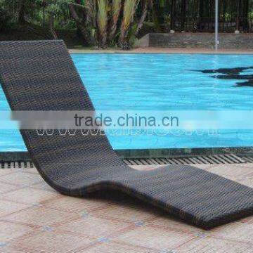 Aluminium Frame Sunbed / PE Rattan Sun Lounger photo-1