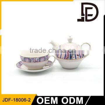 Drinkware Islamic Wedding Favors New Goods Porcelain Tea Pot Set for One, One Cup Teapot photo-2