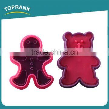 Toprank Custom Funny 3D Plastic Animal Shape Plunger Cookie Cutter Cookie Stamp photo-3