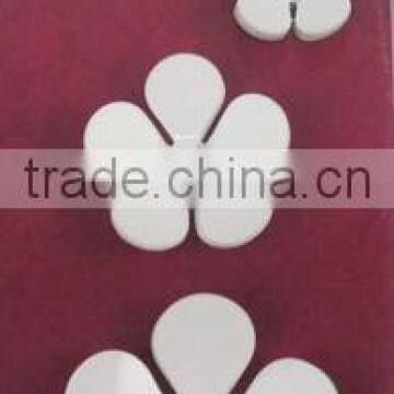 White Flowers 3D Wall Stickers Detals