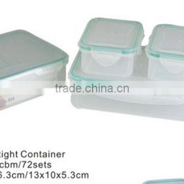 set of 3 rect air-tight container plastic food storage box