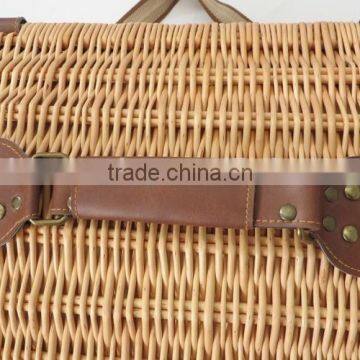 Custom Willow Picnic Basket With Shoulder Strap photo-6