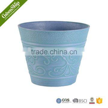 Antique Style Hand Carved Wholesale Price And High Quality Round Plastic Flower Pot For Garden Ornaments photo-4