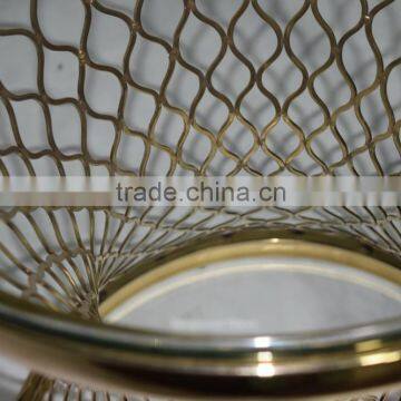 CN8014 Modern Golden Mesh Base Design Clear Glass Top Coffee Table and Side Table. photo-3