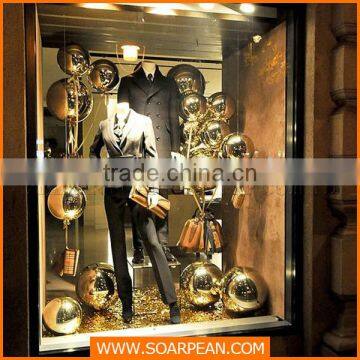 Window Display Custom Made Fashionable Advertising Decoration Mirror Silver Ball