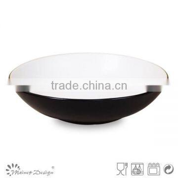 Hot Ceramic Two-tone Soup Plate Top Selling Factory photo-3