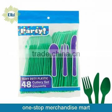 48pcs Color Plastic Party Cutlery Set