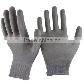 NMSAFETY 13 Gauge Knitted Nylon or Polyester Liner Coated PU on Palm Gloves photo-3