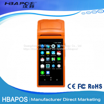 3g Android Mobile 5.5'' Protable Wireless Android POS Terminal With Printer Sim Card photo-2