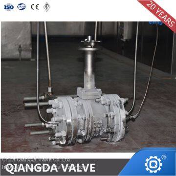 High Temperature Metal Seat Trunnion Mounted Cryogenic Ball Valve photo-3