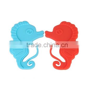 silicone sea horse baby teether