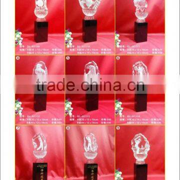 Cheap High Quality Crystal Golf Trophy Gift photo-2