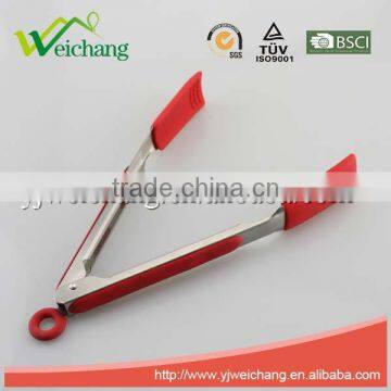 WCK04 Premium Comfort Stainless Steel Locking Oblong Food Tong With Silicone Heads, Good Grip photo-3