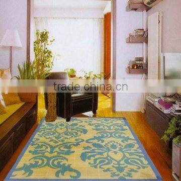 Household flower-print bamboo carpet